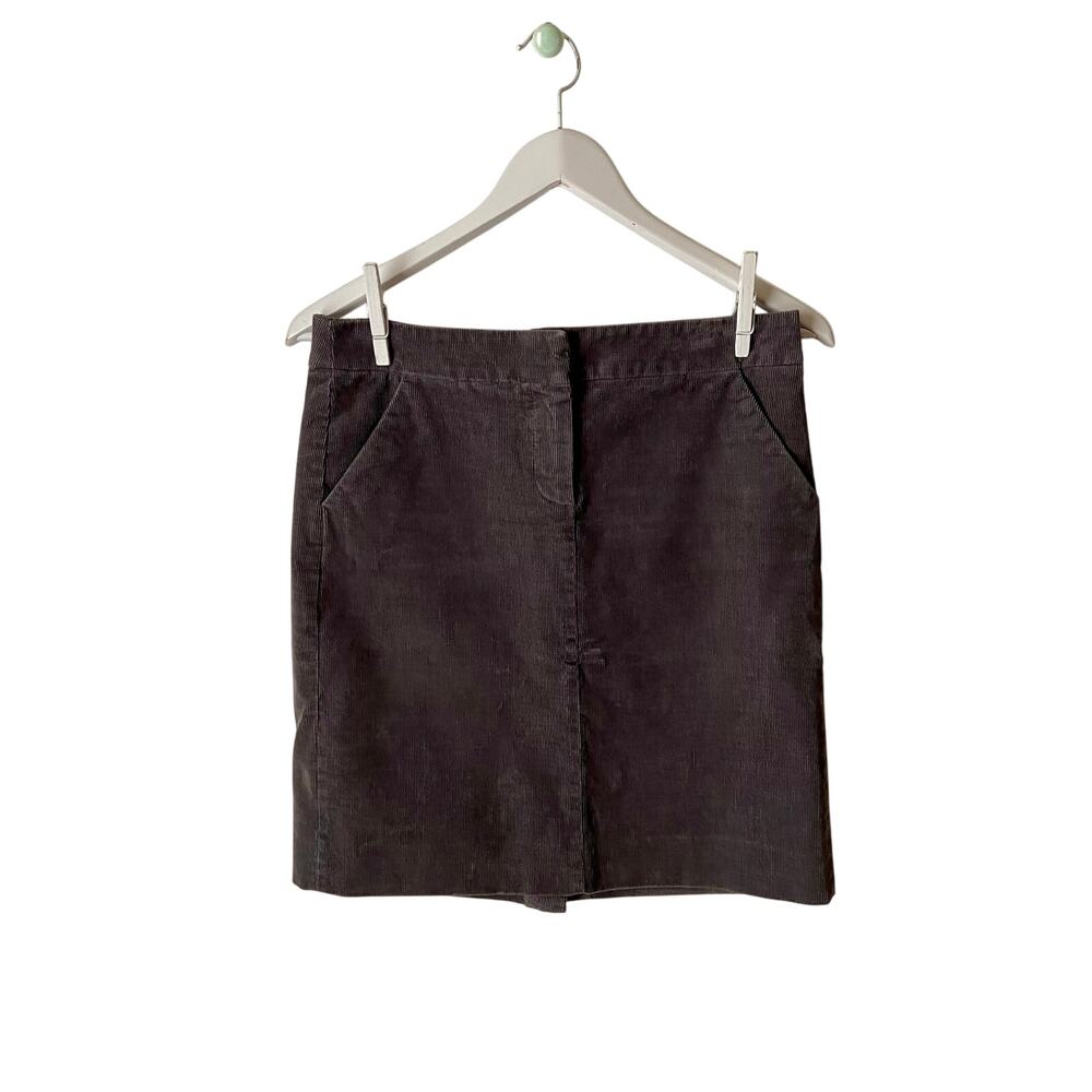 J. Crew Gray Corduroy Mini Skirt Size 2